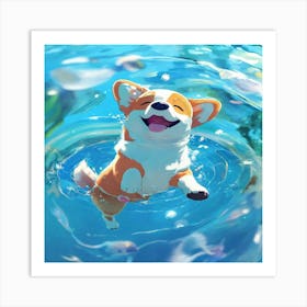 Corgi Art Print