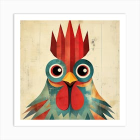 Aztec Rooster Art Print