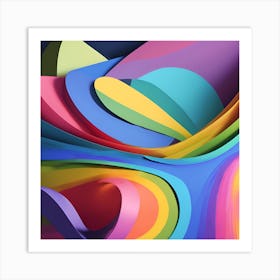 0 Many Colours Overlap With Each Other With A Centra Esrgan V1 X2plus (1) Art Print