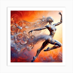 Futuristic Dancer Art Print