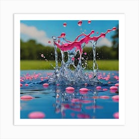 Splashing Water 3 Art Print
