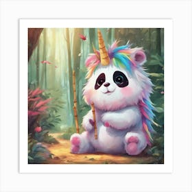 Unicorn Panda Art Print