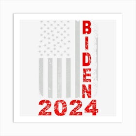 American Flag Biden 2024 4th Of July Family Art Print