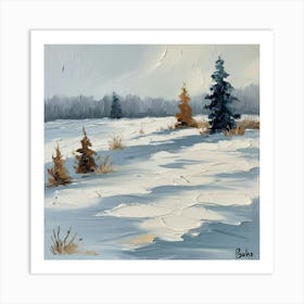 Winter Field Art Print