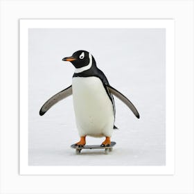 Asm Penguin Skate On The Snow A64de34e 129c 4332 B7b4 E0897f16efb0 Art Print