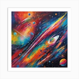 Space Painting Art Print