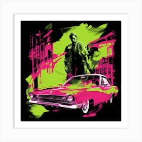 Pink Car Art Print