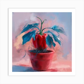 Red Pepper In A Pot 1 Art Print