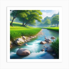 River In The Grass 12 Art Print