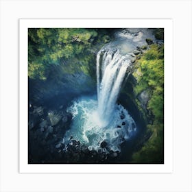 Waterfalls In Hawaii Art Print