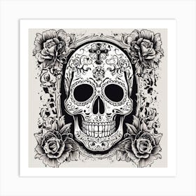 Day Of The Dead Skull 6 Art Print