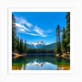 Lake In The Mountains 2 Art Print