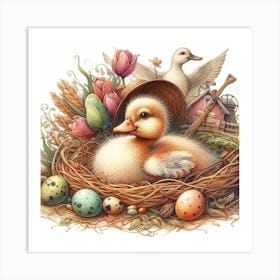 Baby duck 2 Art Print