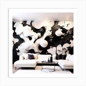 4K Black and White combination Art high quality Art Print