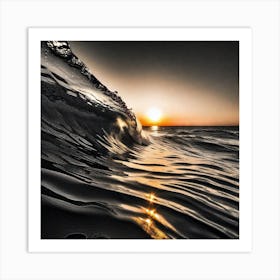 Sunset At The Beach 352 Art Print