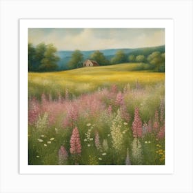 Field Of Wildflowers Art Print