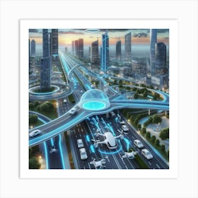 Futuristic Cityscape 55 Art Print