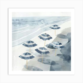 Beach Umbrellas 2 Art Print