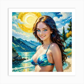 Girl In A Bikini fyj Art Print