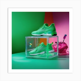 Neon Sneakers Art Print