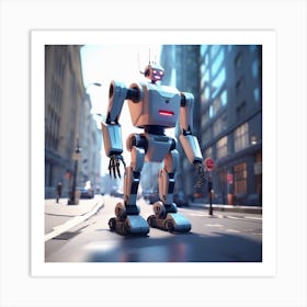 Robot In The City 63 Art Print