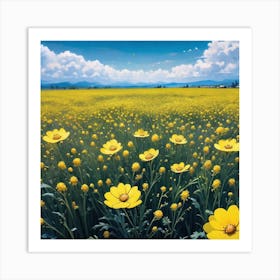 Yellow Field 7 Art Print