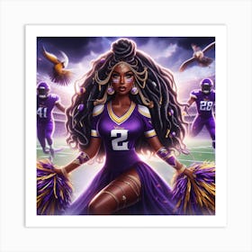 Vikings Cheerleader Art Print