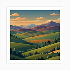 Landscape Painting 6 Art Print