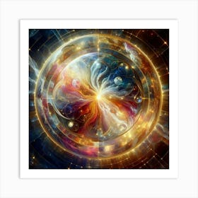 Radiant Mysterious Marble Light: Multicolor marble 3 Art Print