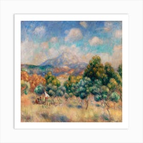 Mount Of Sainte Victoire (1888–1889), Pierre Auguste Renoir Art Print