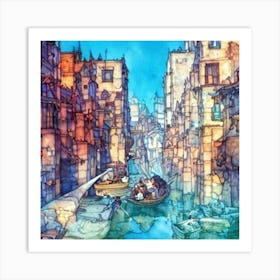 London Canal Art Print