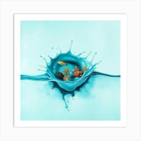 Splash Of Water Art Print