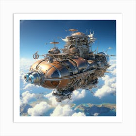 Spaceship In The Sky 1 Art Print