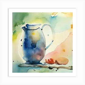 Watercolor Of A Jug Art Print