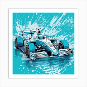 Mercedes F1 Car Art Print