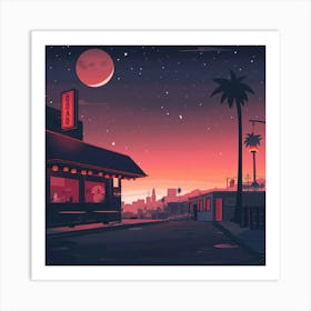 A Flat Design Lofi Illustration 1718804468 1 Art Print