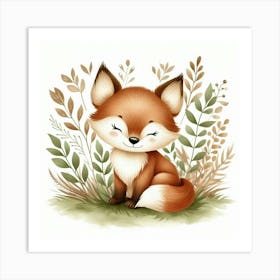 A cute baby fox 2 Art Print