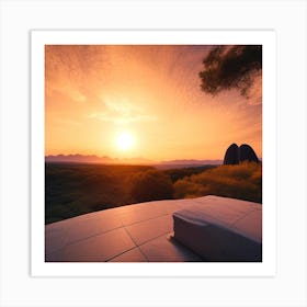 Sunset In The Mountains 23 Art Print