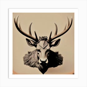 Deer Head 32 Art Print