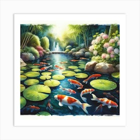 Koi Pond 1 Art Print