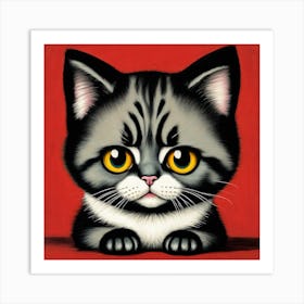 Pay Attention To Me Kitty Art Print