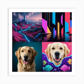 Abstract Of A Dog Art Print