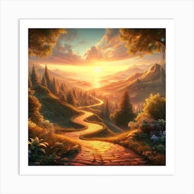 Path To The Sunset Art Print