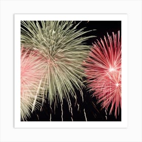 Fireworks - Fireworks Stock Videos & Royalty-Free Footage 1 Art Print