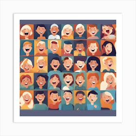 Group Of Smiling People 1 Art Print