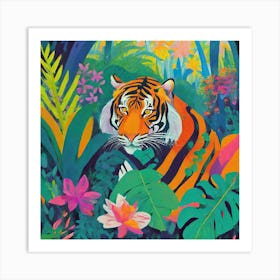 Tiger In The Jungle 12 Art Print
