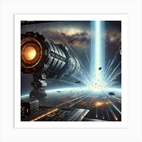 Singularity Storm Engine Long Range Impact Art Print