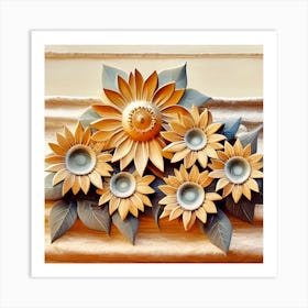 Sculpted Floral Shapes Art Print