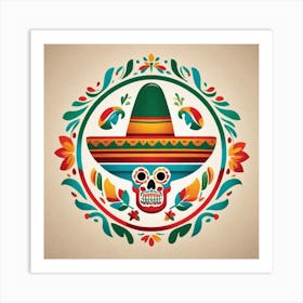 Day Of The Dead Skull 128 Art Print