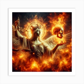 Burning Skull Art Print